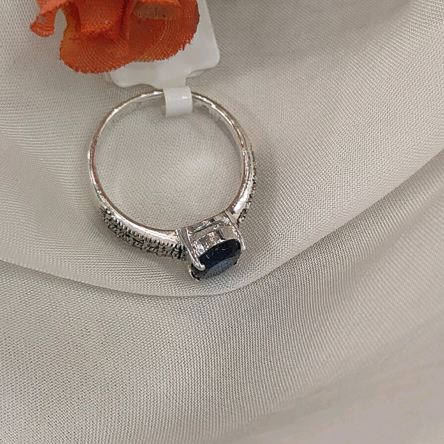 Blue Marcasite Ring 